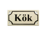 Emaljeskilt - Køkken hvid/sort thumbnail image