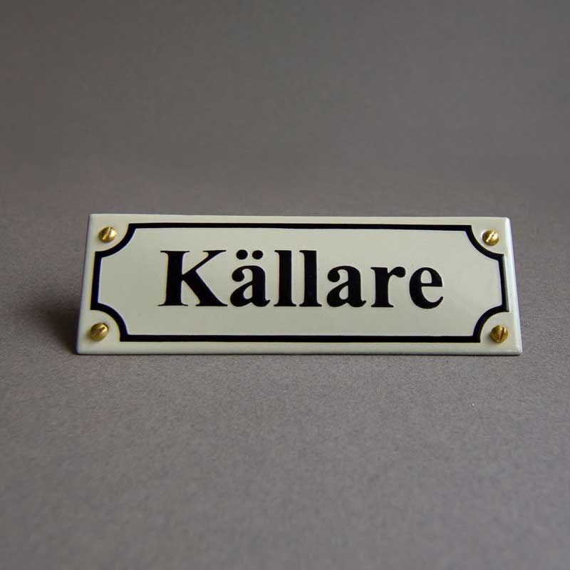 Emaljeskilt - Kælder hvid/sort image