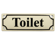Emaljeskilt - 'Toilet' hvid/sort thumbnail image