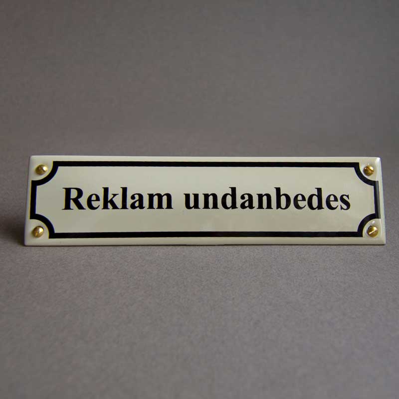 Emaljeskilt - Reklamer frabedes image