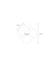 Escutcheon Plate - Ornamental Cast Iron 72 mm thumbnail image