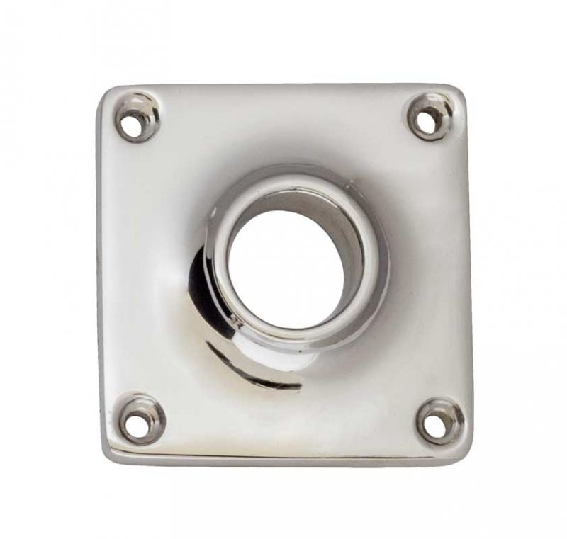 Door Handle Rosette - Squared nickel, 43 mm 1,7 in.)