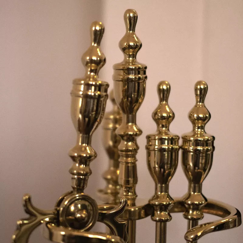 Fire tool set - Pokal brass image