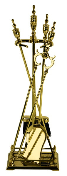 Fire tool set - Pokal brass