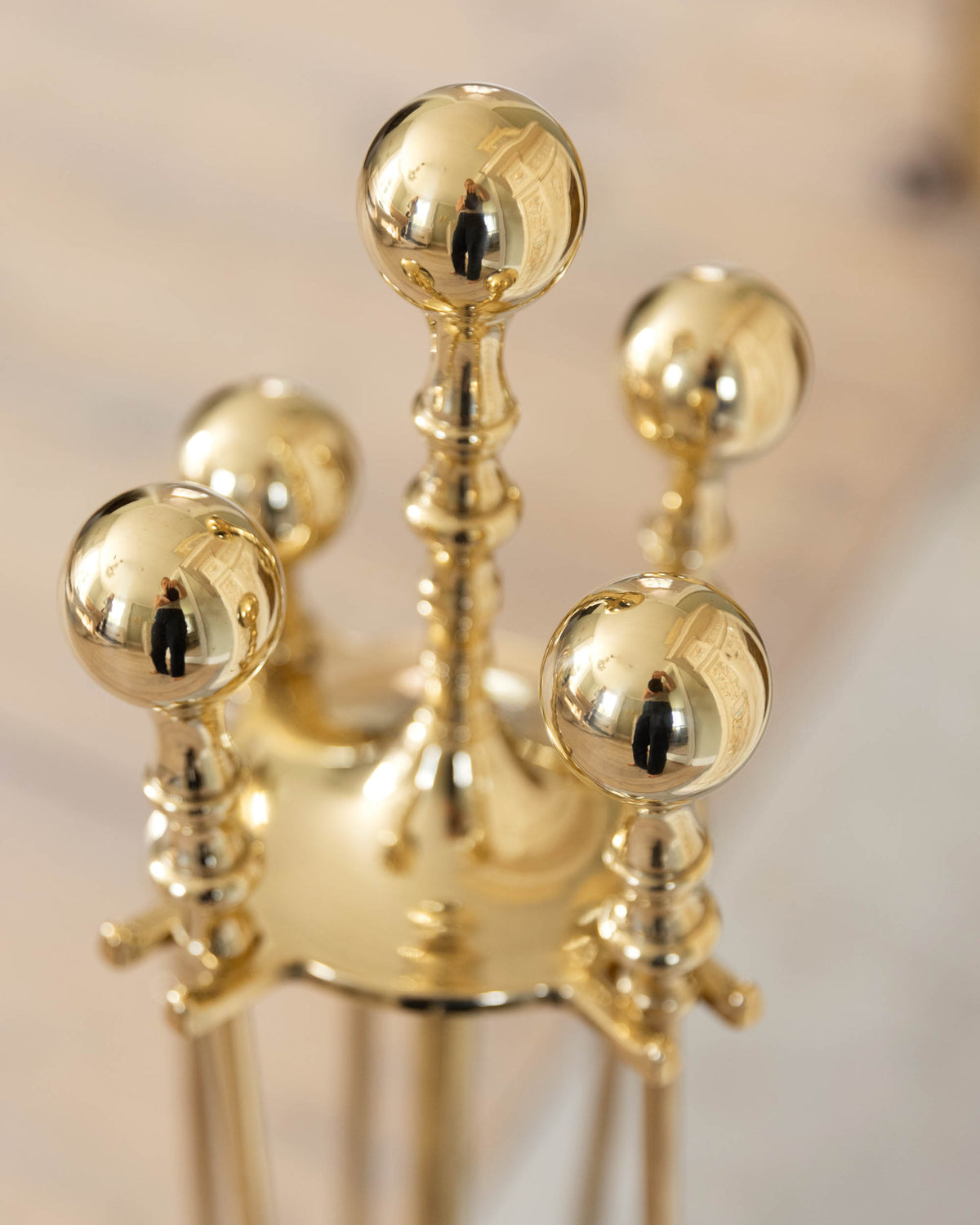 Fire tool set brass - Nacka image