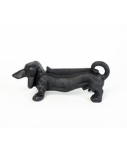 Chien de feu / Grattoir à pieds en fonte - Teckel noir  thumbnail image