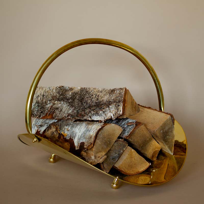 Log holder - Knopp brass image