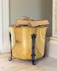 Log holder - Royal brass with base thumbnail image