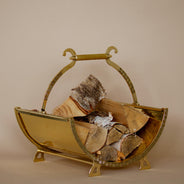Log holder - Art deco brass thumbnail image