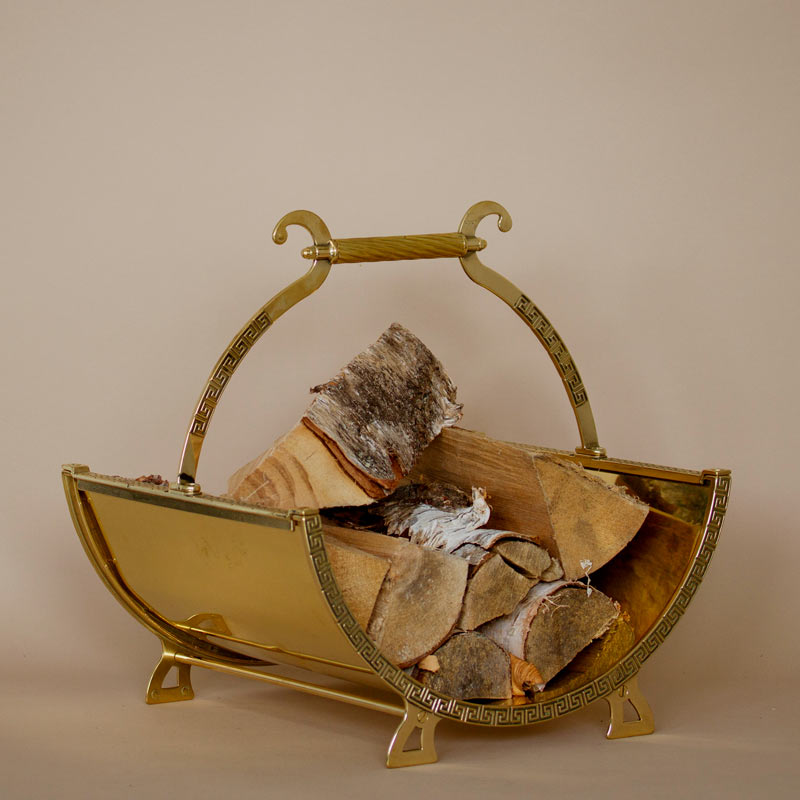 Log holder - Art deco brass image