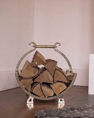 Log holder - Art deco brass thumbnail image