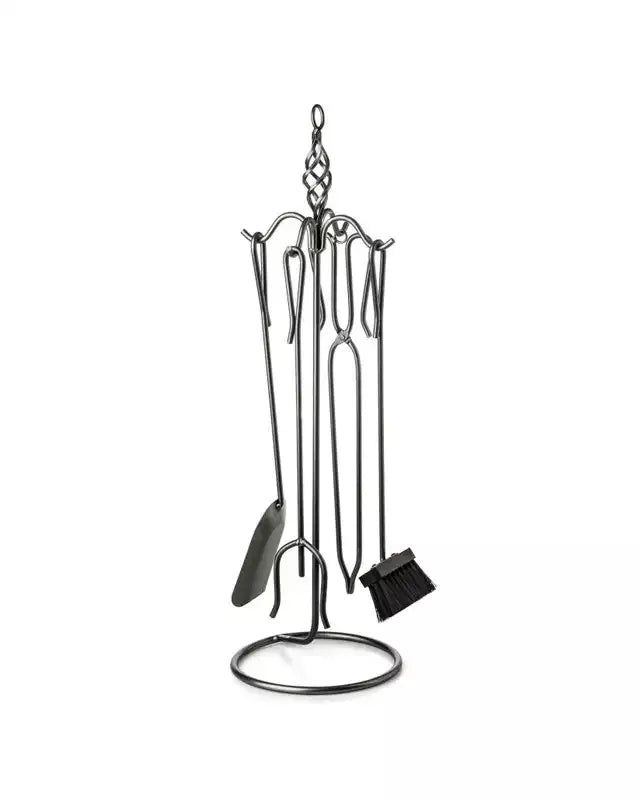 Wrought Iron Fireplace Tool Set - Spiran