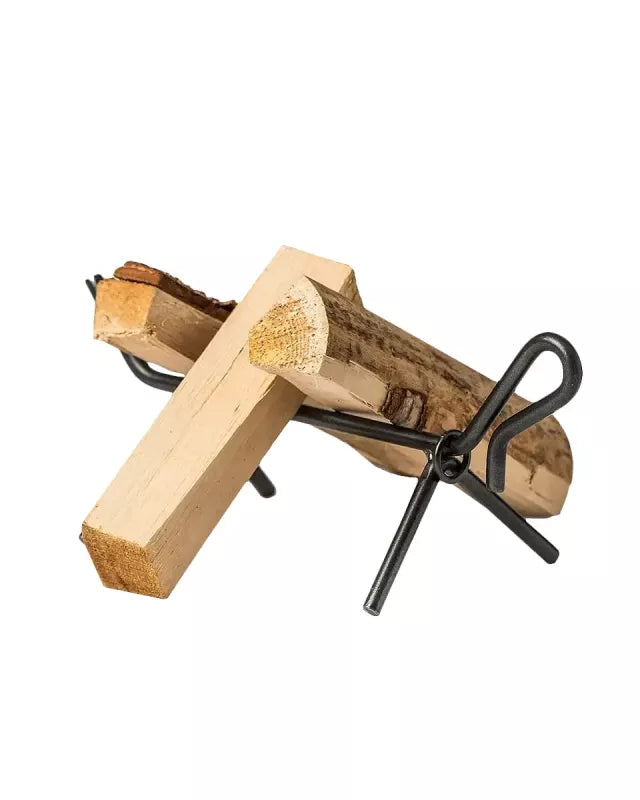 Fire Dog Wrought Iron - Round Bar 41 cm image