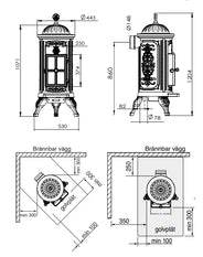 Støpejernsovn - Westbo Carl 120 Ovn thumbnail image