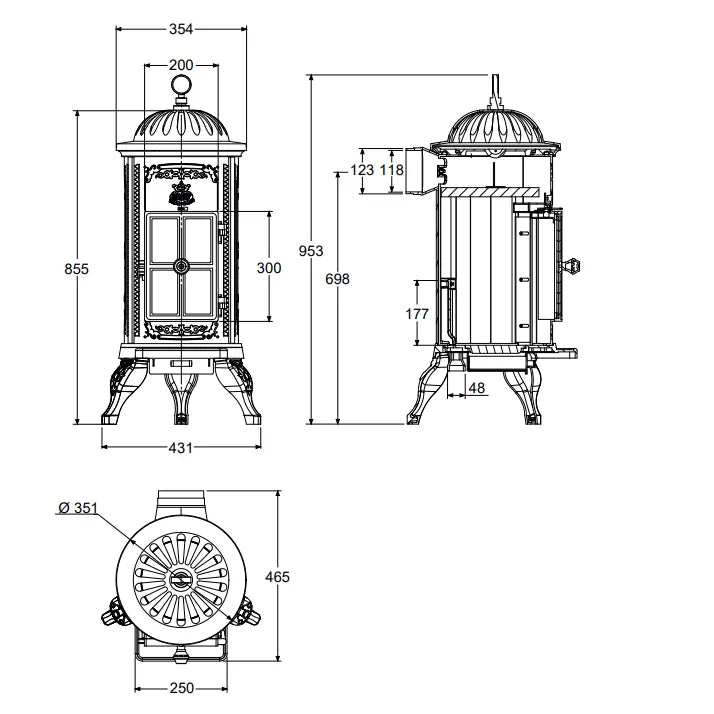 Cast Iron Stove - Westbo Carl 95 Stove image