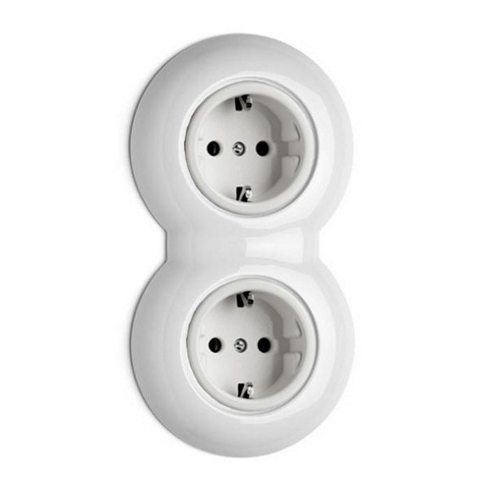 Outlet - Double - White Porcelain