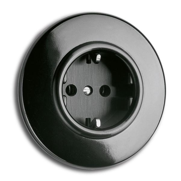 Outlet - Single, Round, in Bakelite
