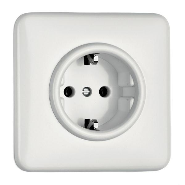 Outlet - Single, Square, in Duroplast