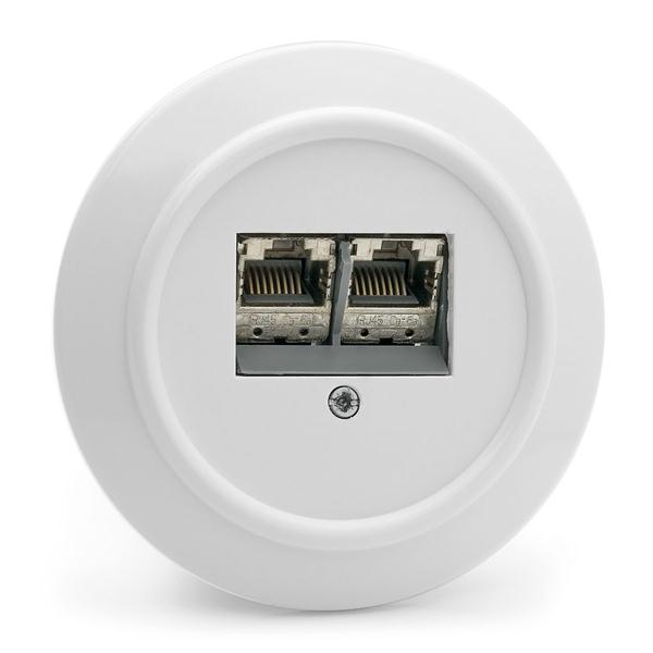 Täckkåpa - Rund duroplast för dimmer, TV/radio & datajack image