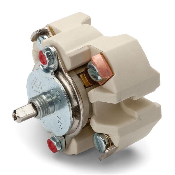 Round Porcelain Light Switch - Rotary Multi-Circuit Light Switch image