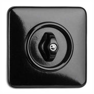 Square Bakelite Light Switch - Rotary Two-Way Light Switch thumbnail image
