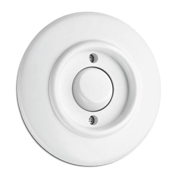 Round Control Light Switch - White Duroplast - Toggle, Single-Pole Function image