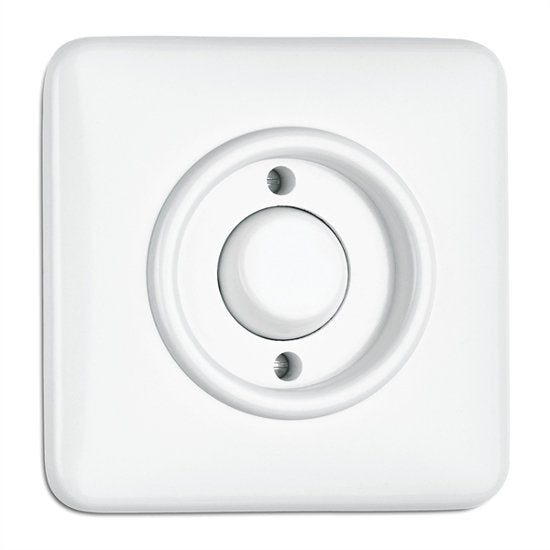 Square Control Light Switch - White Duroplast - Toggle, Single-Pole Function