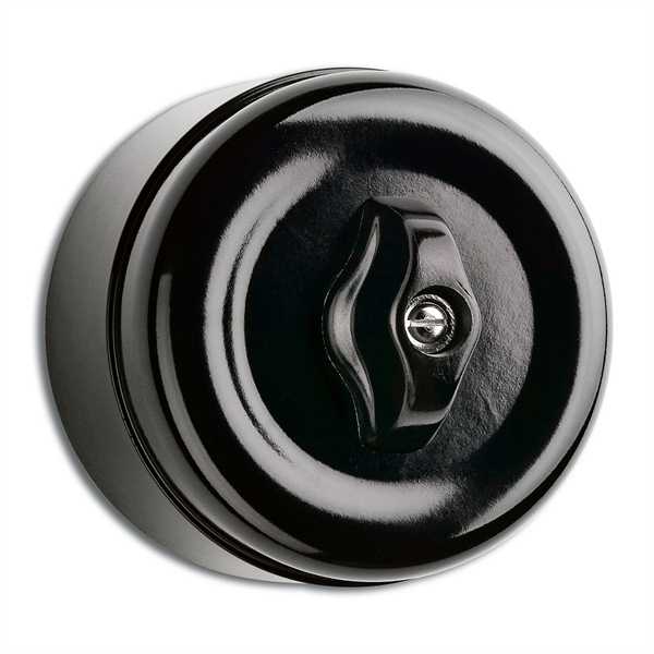 Surface-mounted rotary light switch multi-circuit Bakelite