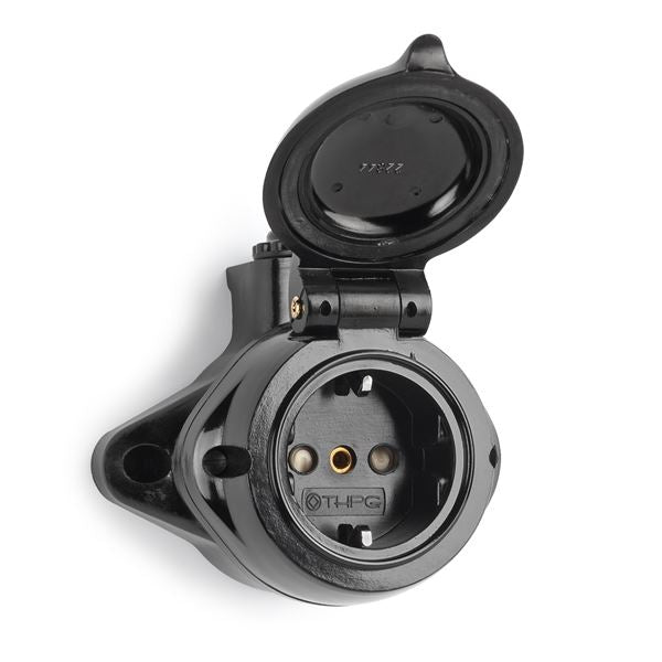 Bakelite outlet - IP44 surface-mounted