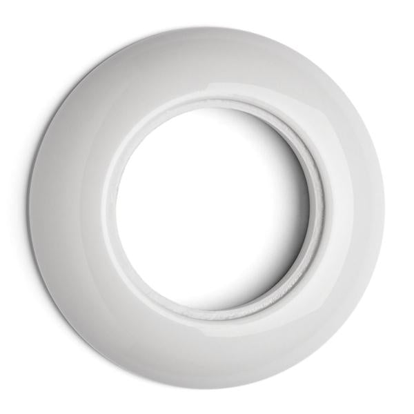 Cover Plate - Single White Porcelain