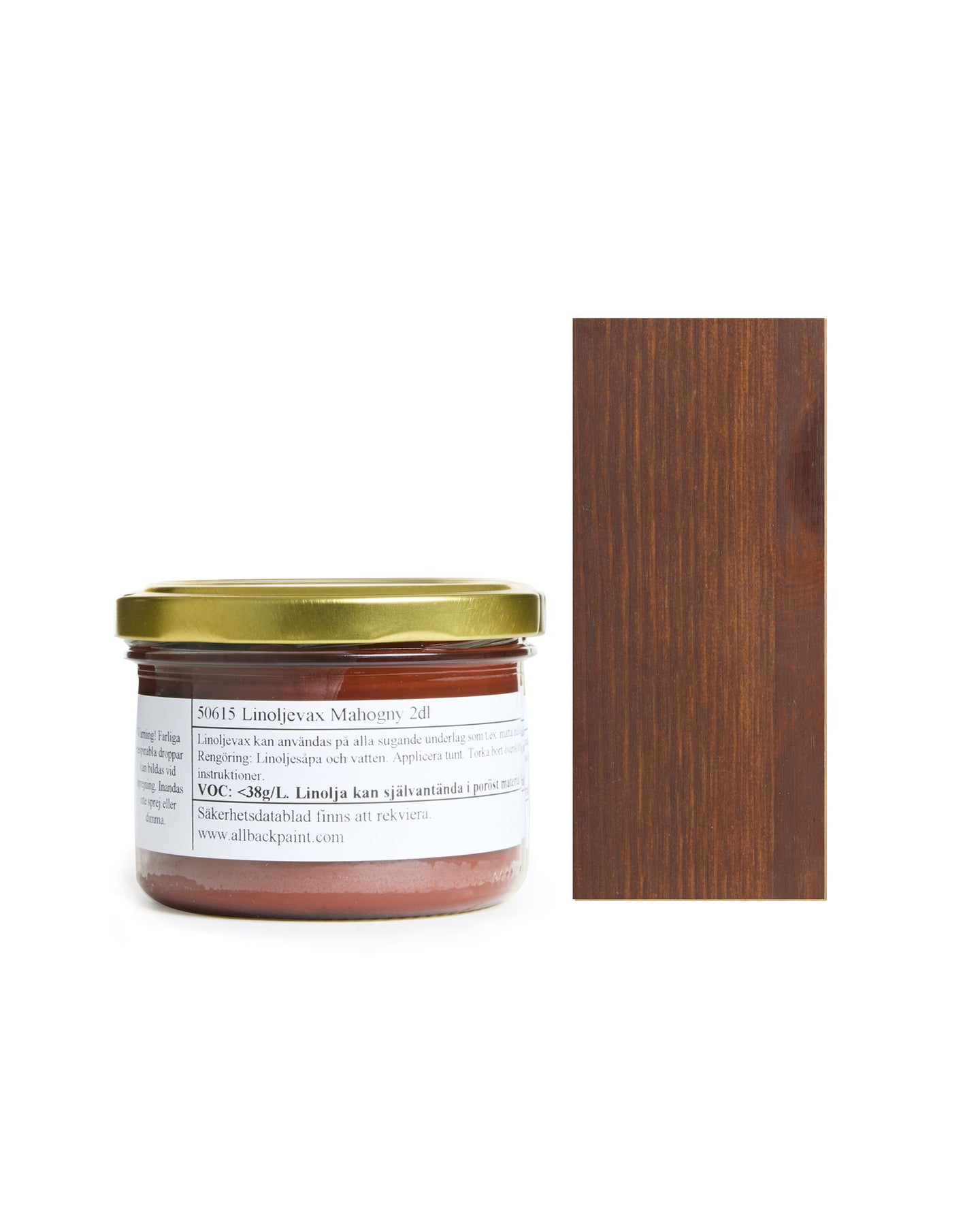 Linseed Wax Allbäck - Mahogany - 0.2 liter