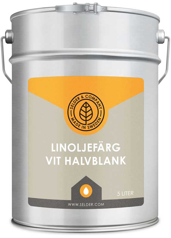 Linoljemaling Selder & Co - Hvit halvblank image