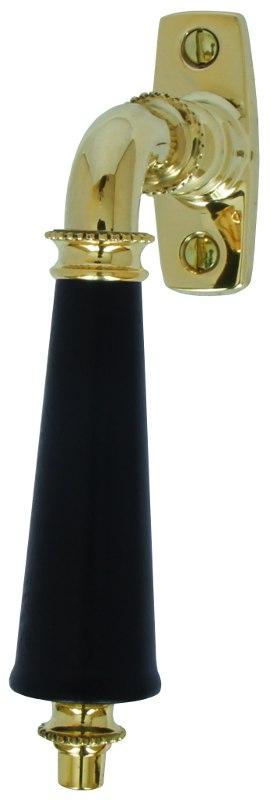 Espagnolette handle - Triple pearl straight brass