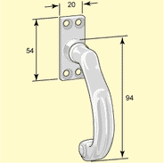 Espagnolette handle - Fix 6 nickel thumbnail image