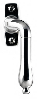 Espagnolette handle - straight bent nickel