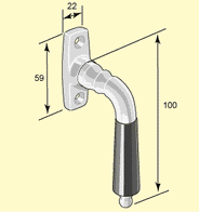Treibstangengriff – Låsbolaget, gerade, Nickel thumbnail image