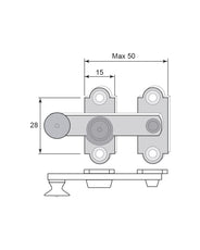 Window latch - Næsman 159 brass thumbnail image