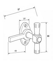 Fensterknauf - Næsman 487 Messing thumbnail image