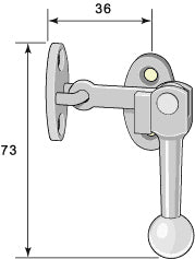 Fönsterlås - Næsman N:o 799 nickel thumbnail image