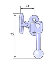 Vinduslås – Næsman 799 messing kort modell thumbnail image