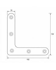 Eckeisen für Fenster - Verzinkter Stahl 102 mm thumbnail image