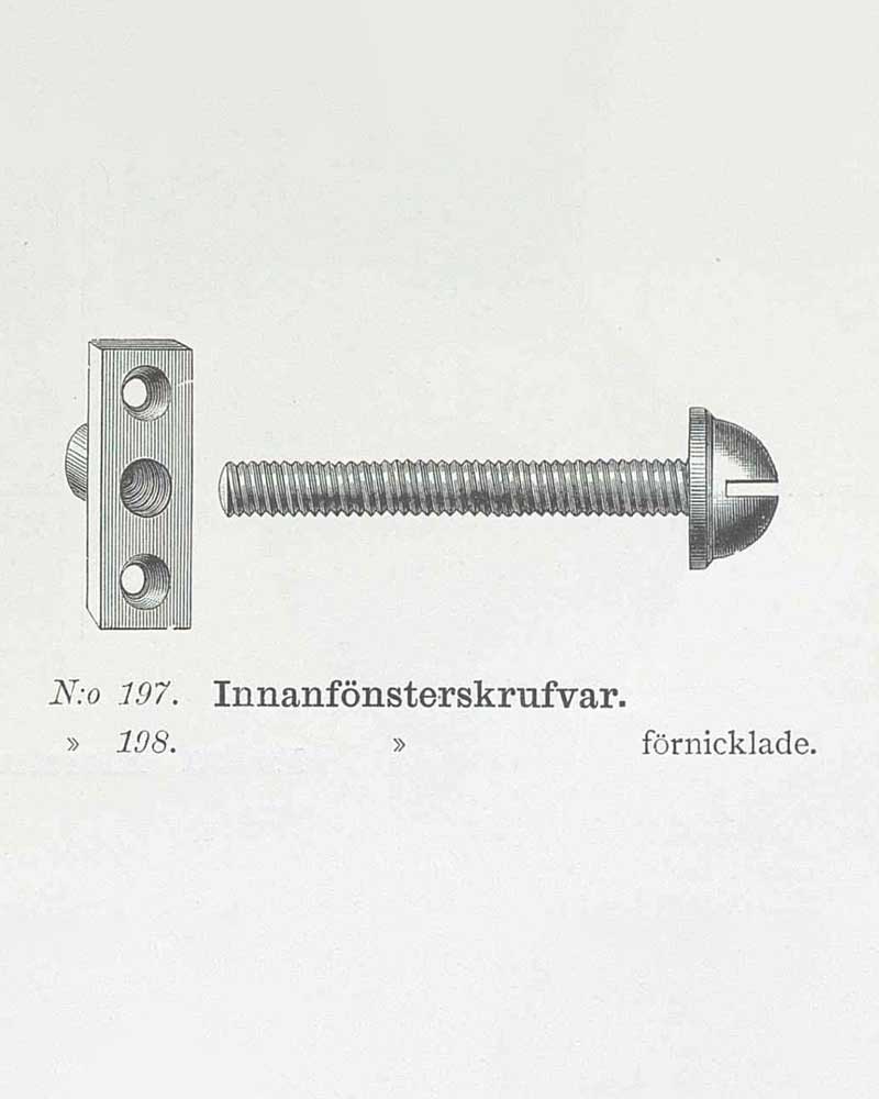Inner window screw nickel - Næsman nr 197 image