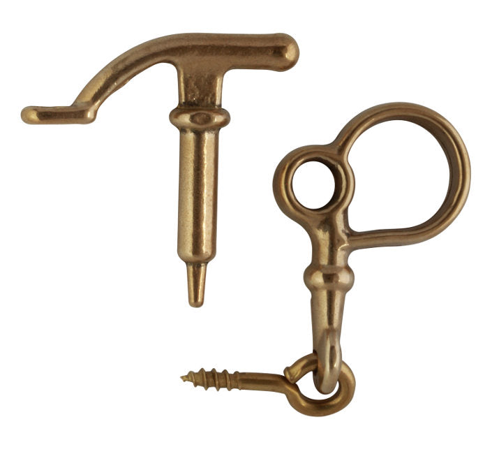 Window lock - Latch with hook, brass