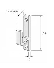 Window hook - Låsbolaget 1310 nickel thumbnail image