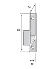 Window hook - Låsbolaget 1310 nickel - 34 mm (1,3 in.) thumbnail image
