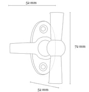 Fönstervred/Skåpvred - Torsgatan mässing/ebenholts thumbnail image