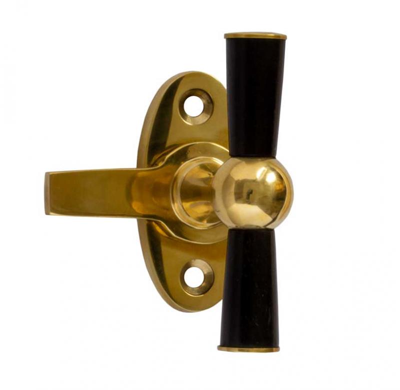 Window Knob - Brass/Ebony
