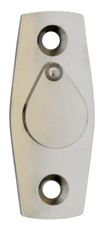 Cover plate for window handles - WIth clapper, nickel