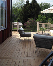 Terrassebord i kjernefuru - 28 x 120 mm - Lengde 3,9 m thumbnail image