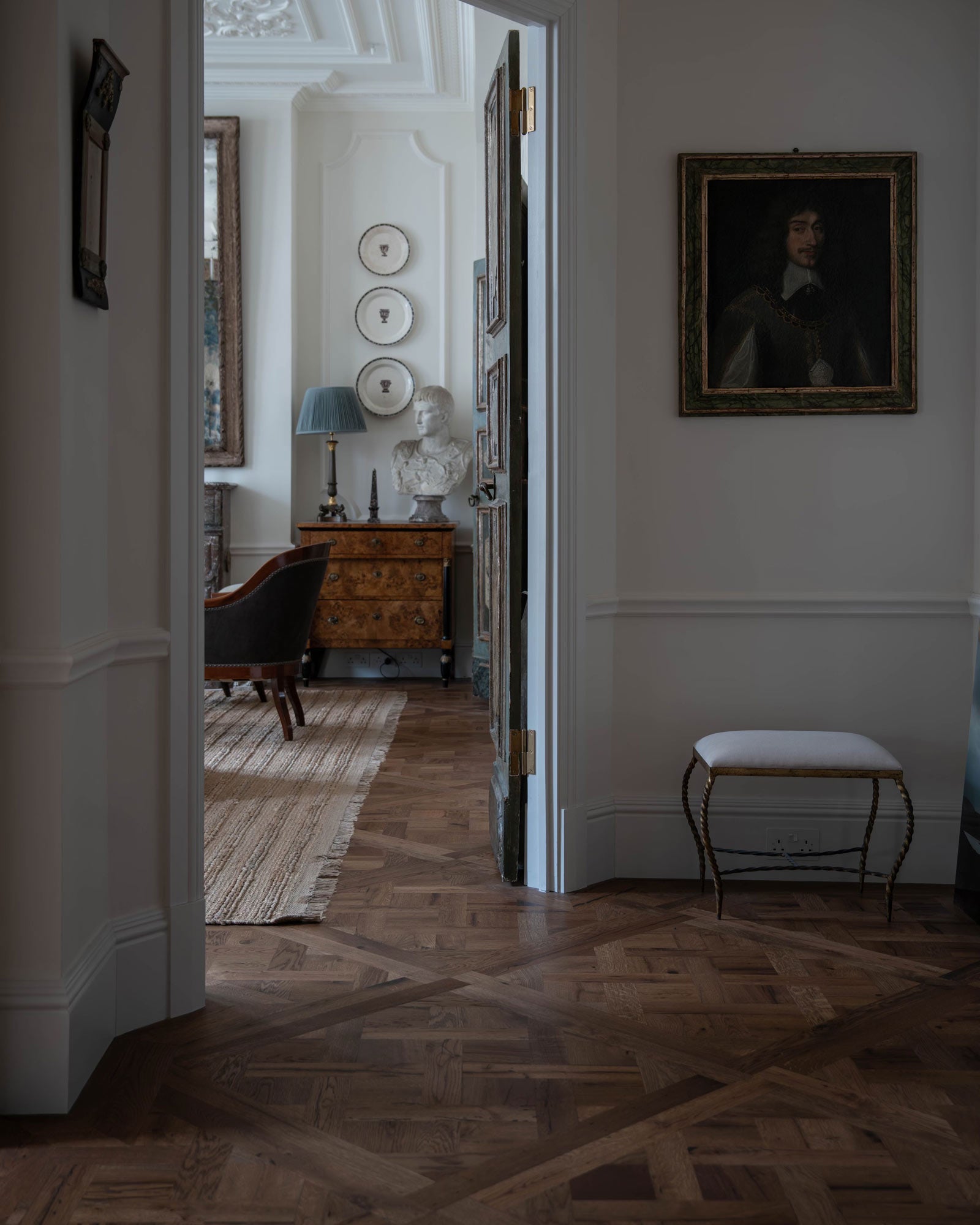 Versailles panelgulv – Gjenbrukt antikk eik 23x1000x1000 mm image